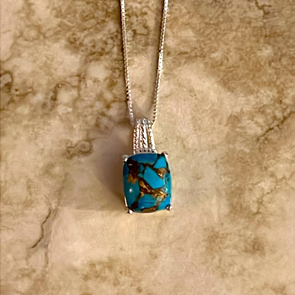Turquoise 925 Sterling Silver Necklace